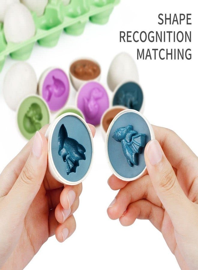 Skywalk Set of 12 Matching Dinosaur Toy Shape Recognition Dinosaur Egg Game Learning & Educational Toy for Kids - Image 5